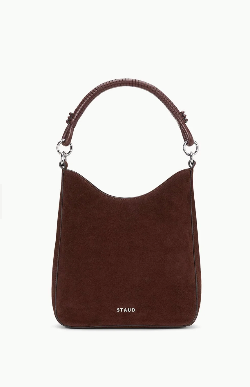 Mel Shoulder Bag in Mahogany Suede-Accessories-Staud-Mahogany-OS-Mercantile Portland