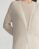 Mercerized Cotton Ribbed Duster-Sweaters-Lafayette 148-Pebble-XS-Mercantile Portland