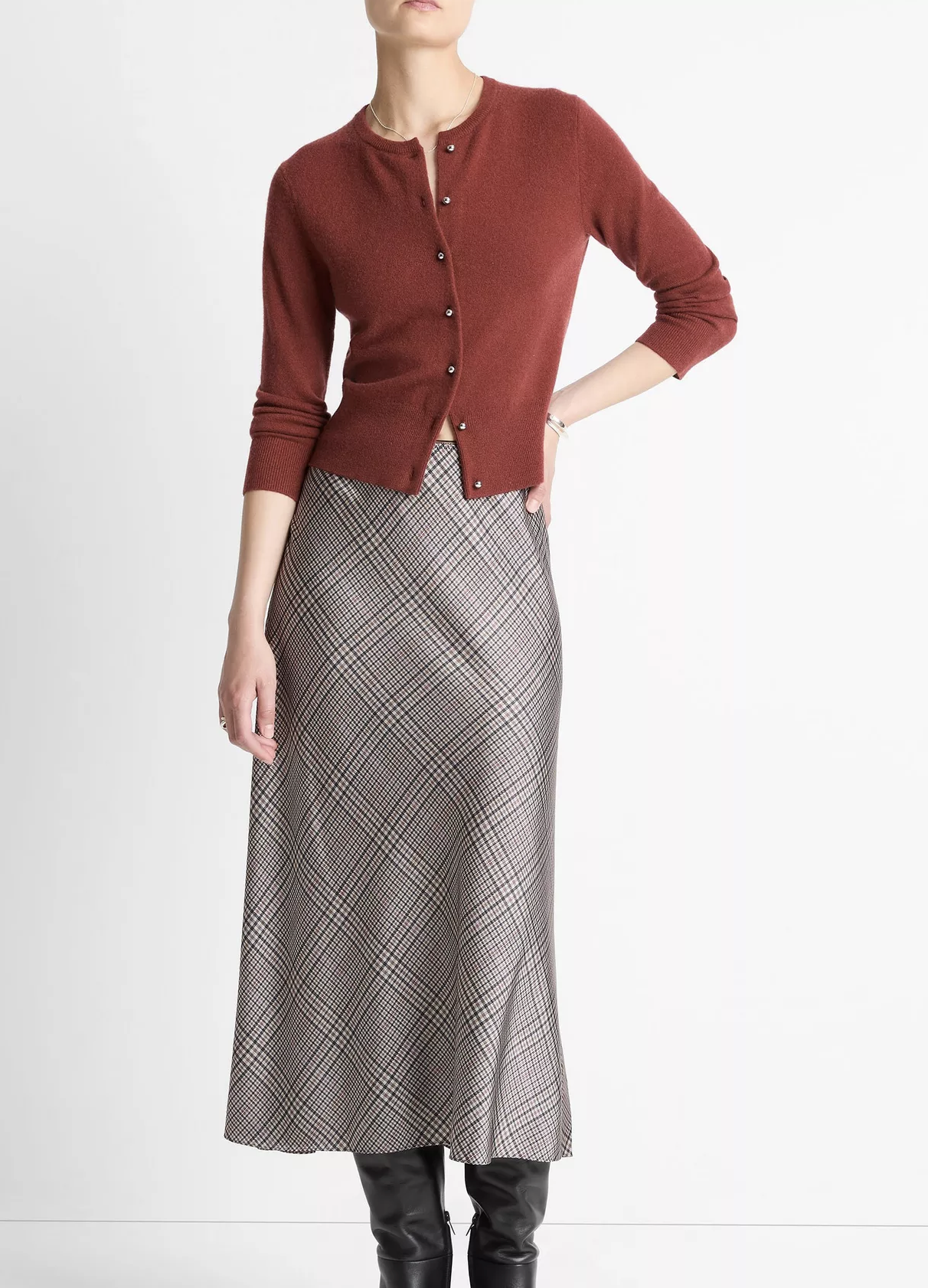 Metal Button Cardigan-Clothing-Vince-Siena-XS-Mercantile Portland