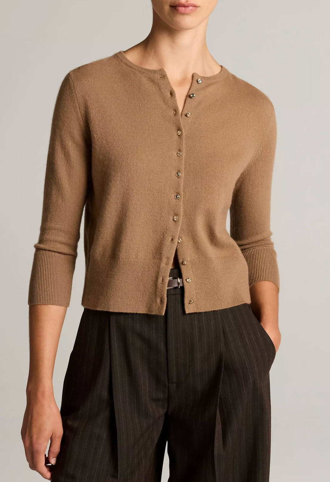 Metal-Button Cardigan in Canyon-Sweaters-Vince-Canyon-XS-Mercantile Portland