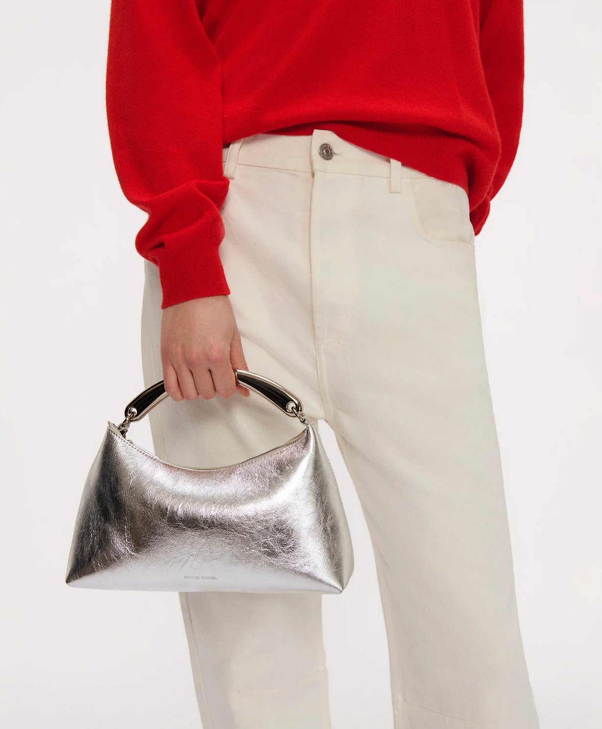 Metal Handle Rhea-Handbags-Mansur Gavriel-Silver-OS-Mercantile Portland