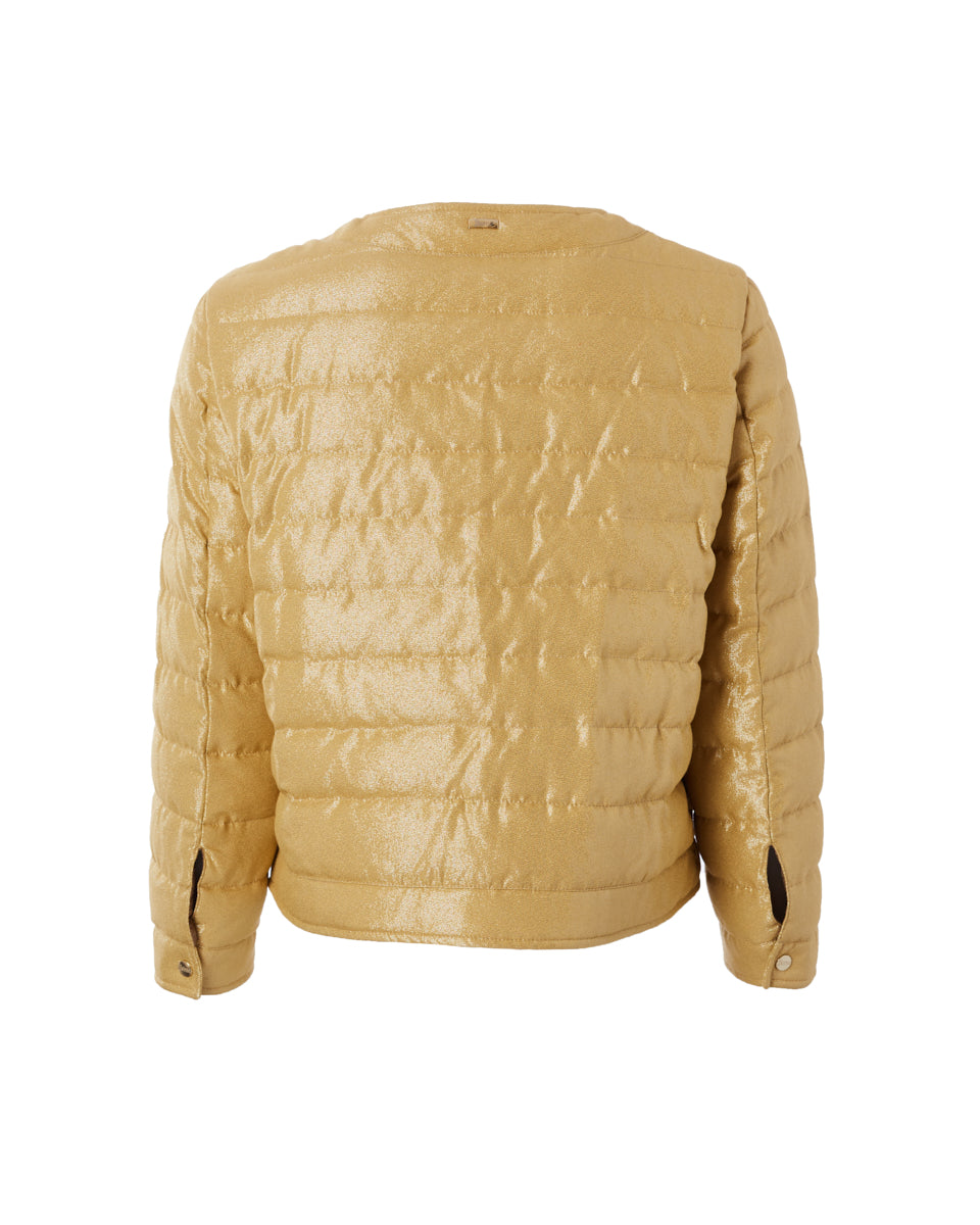 Metallic Effect Jacket-Outerwear-Herno-Gold-38-Mercantile Portland