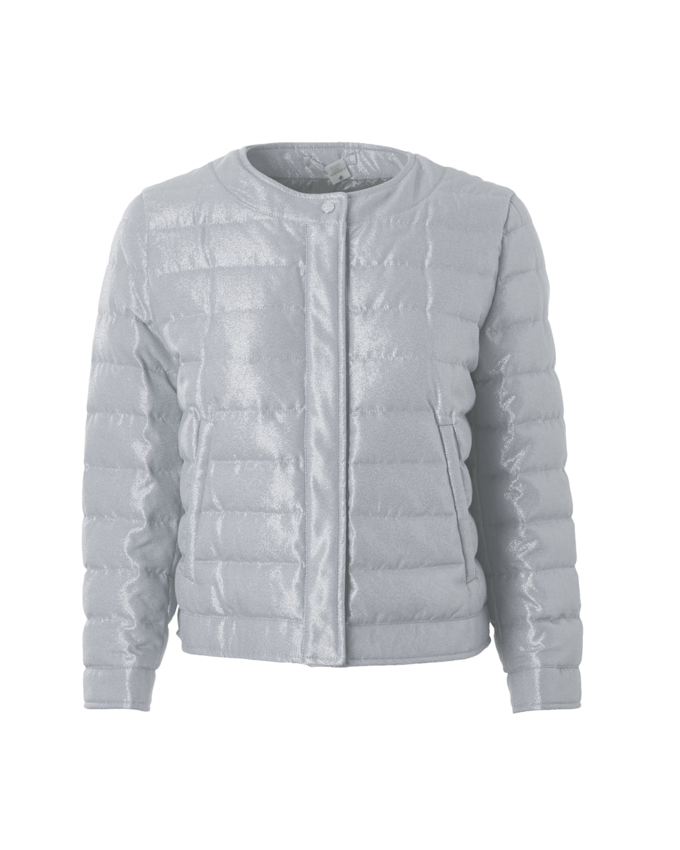 Metallic Effect Jacket-Outerwear-Herno-Grigio Perla-38-Mercantile Portland