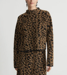 Metallic Fringed Jacquard Sweater-Clothing-Lafayette 148-Black Metallic-XS-Mercantile Portland