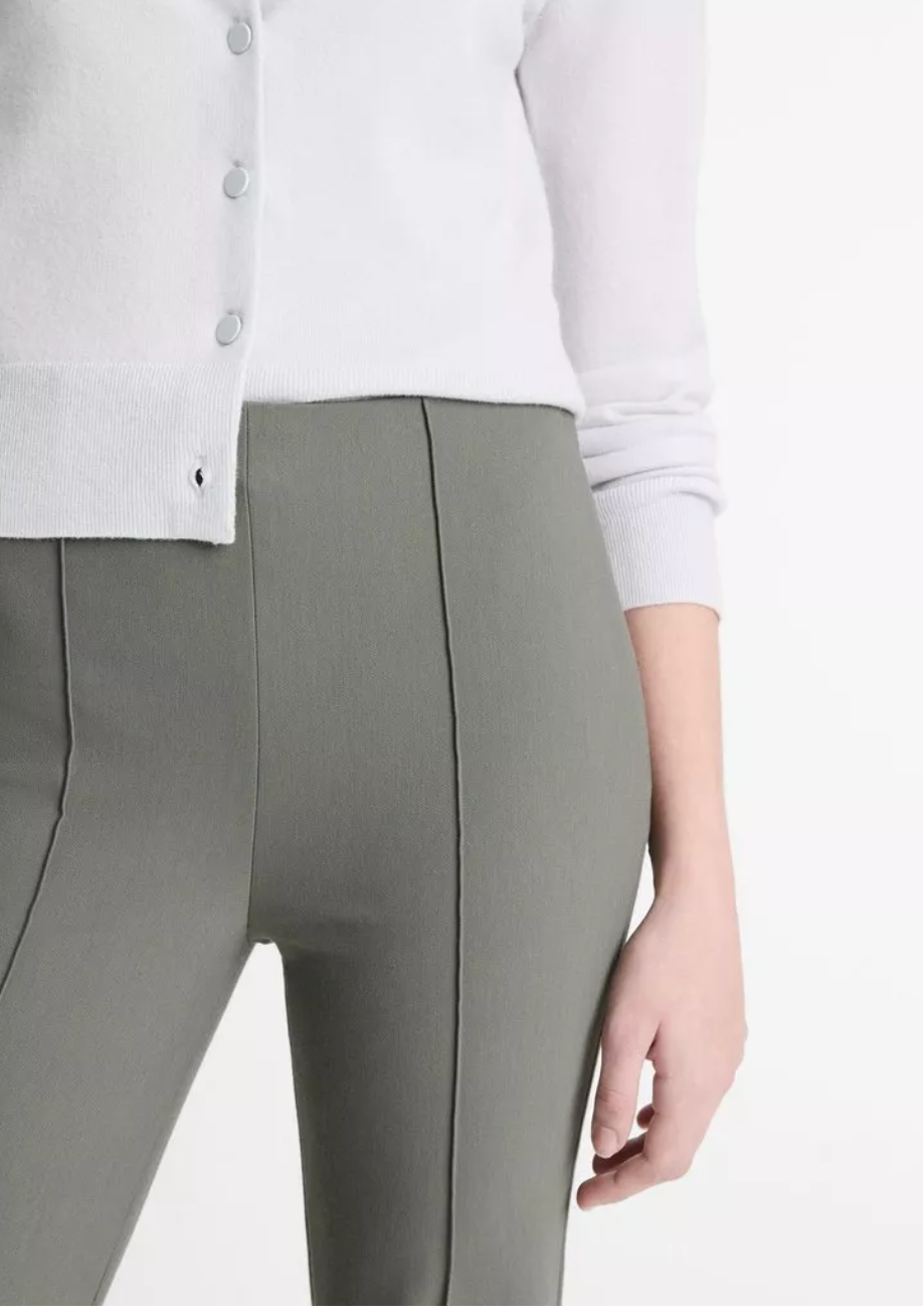 Mid-Rise Pintuck Crop Flare Pant-Clothing-Vince-Black-XXS-Mercantile Portland