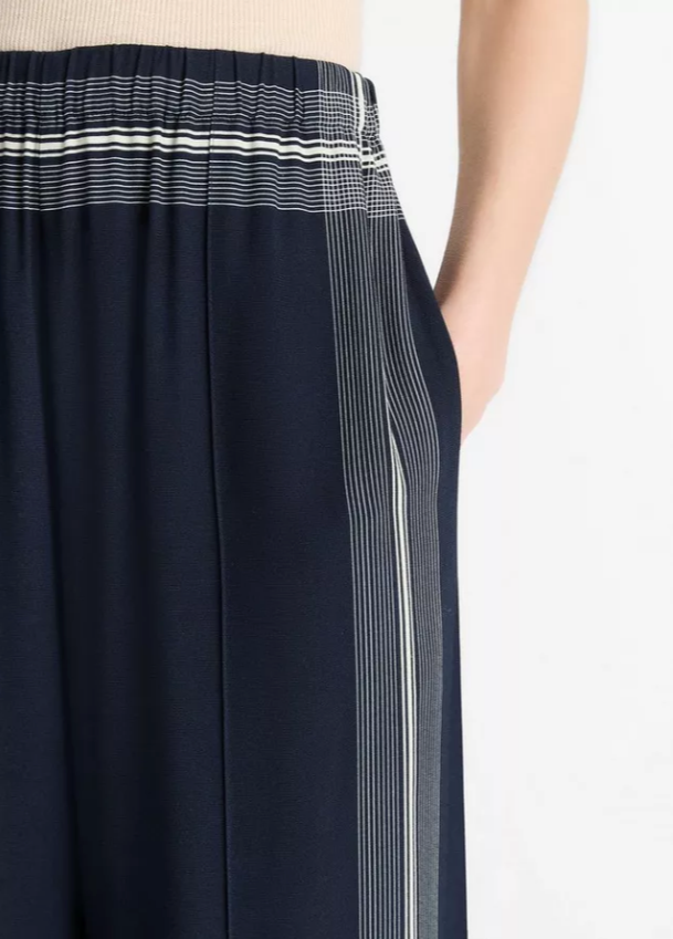 Mid Rise Placed Striped Pull On Pant-Clothing-Vince-Coastal Pale Canyon-XXS-Mercantile Portland