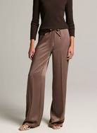 Mid-Rise Shine Crepe Pull-On Pant-Pants-Vince-Taupe Haze-XS-Mercantile Portland