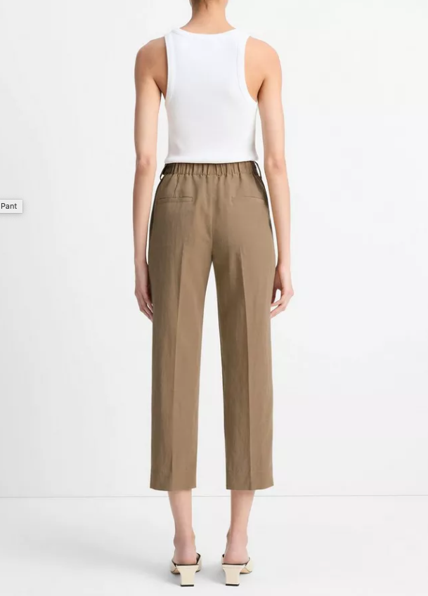 Mid Rise Utility Tab Easy Pull On Pant-Clothing-Vince-Black-XXS-Mercantile Portland
