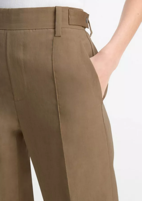 Mid Rise Utility Tab Easy Pull On Pant-Clothing-Vince-Black-XXS-Mercantile Portland