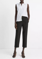Mid Rise Utility Tab Easy Pull On Pant-Clothing-Vince-Black-XXS-Mercantile Portland