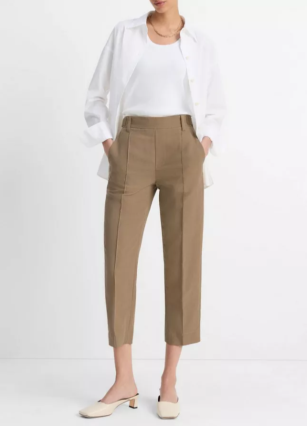 Mid Rise Utility Tab Easy Pull On Pant-Clothing-Vince-Tapenade-XXS-Mercantile Portland