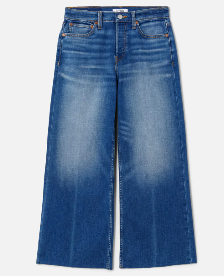 Mid Rise Wide Leg Crop-Clothing-Re/Done-Viper Blue-25-Mercantile Portland