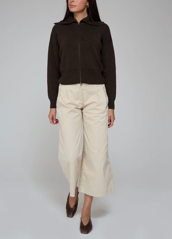 Milano Bomber in Pumpernickel-Jackets-Autumn Cashmere-Pumpernickel-XS-Mercantile Portland