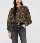 Miles Sweatshirt in Leopard-Tops-Anine Bing-Leopard-XS-Mercantile Portland