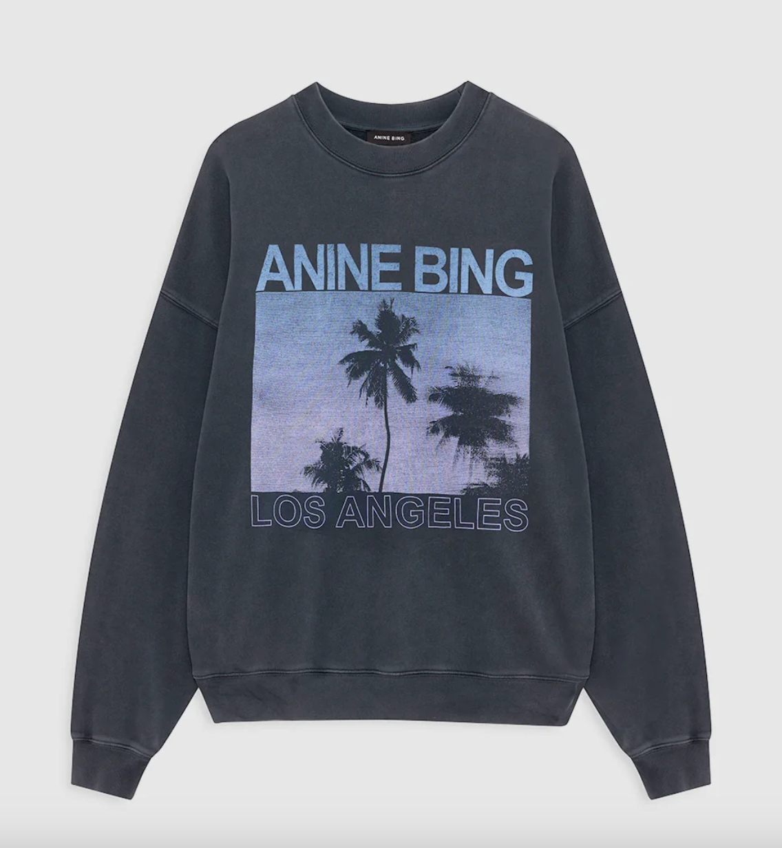 Miles Sweatshirt Palms-staging-ANINE BING-XS-GREY-Mercantile Portland