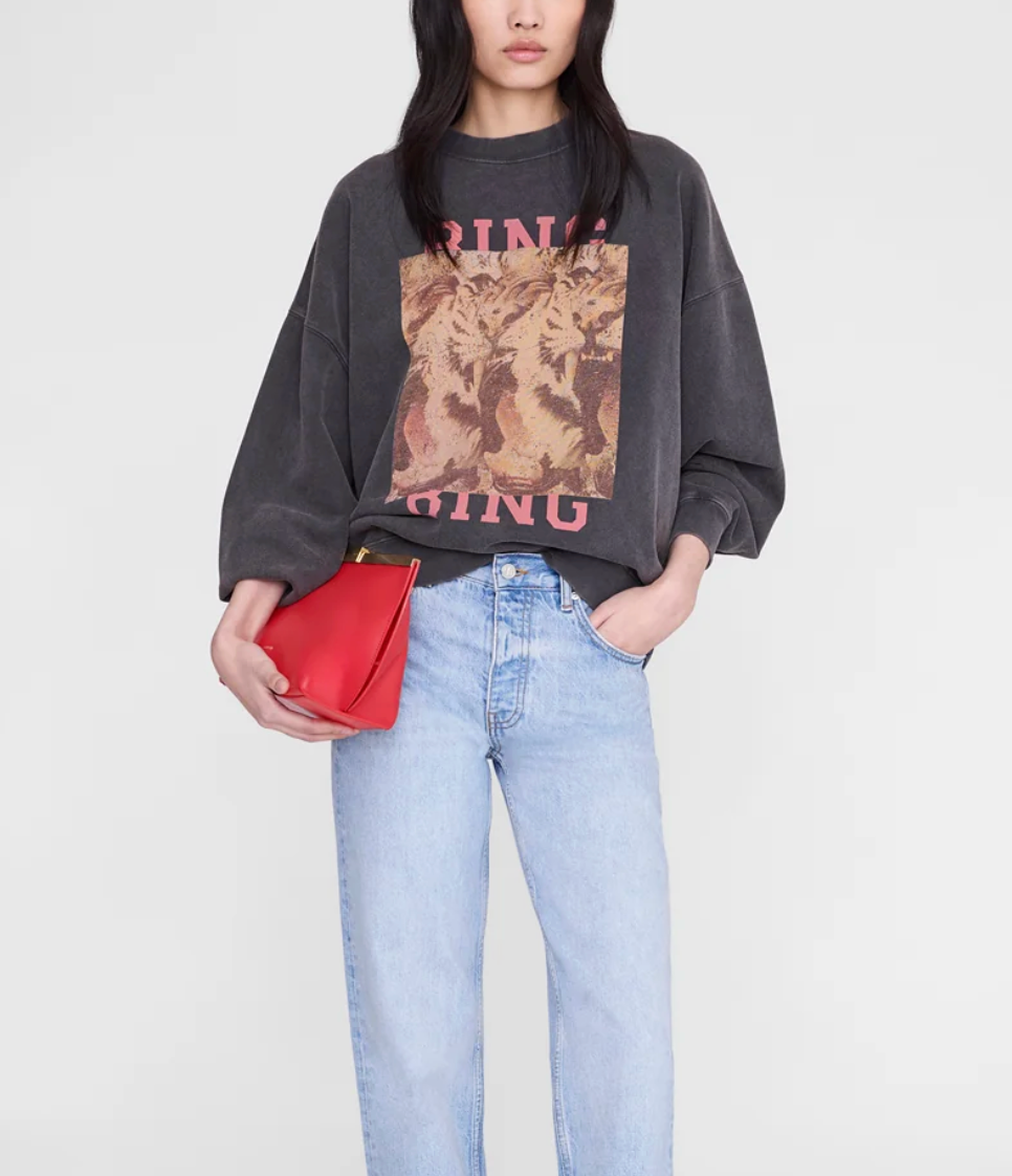 Miles Tiger Sweatshirt in Washed Black-Tops-Anine Bing-Washed Black-XS-Mercantile Portland