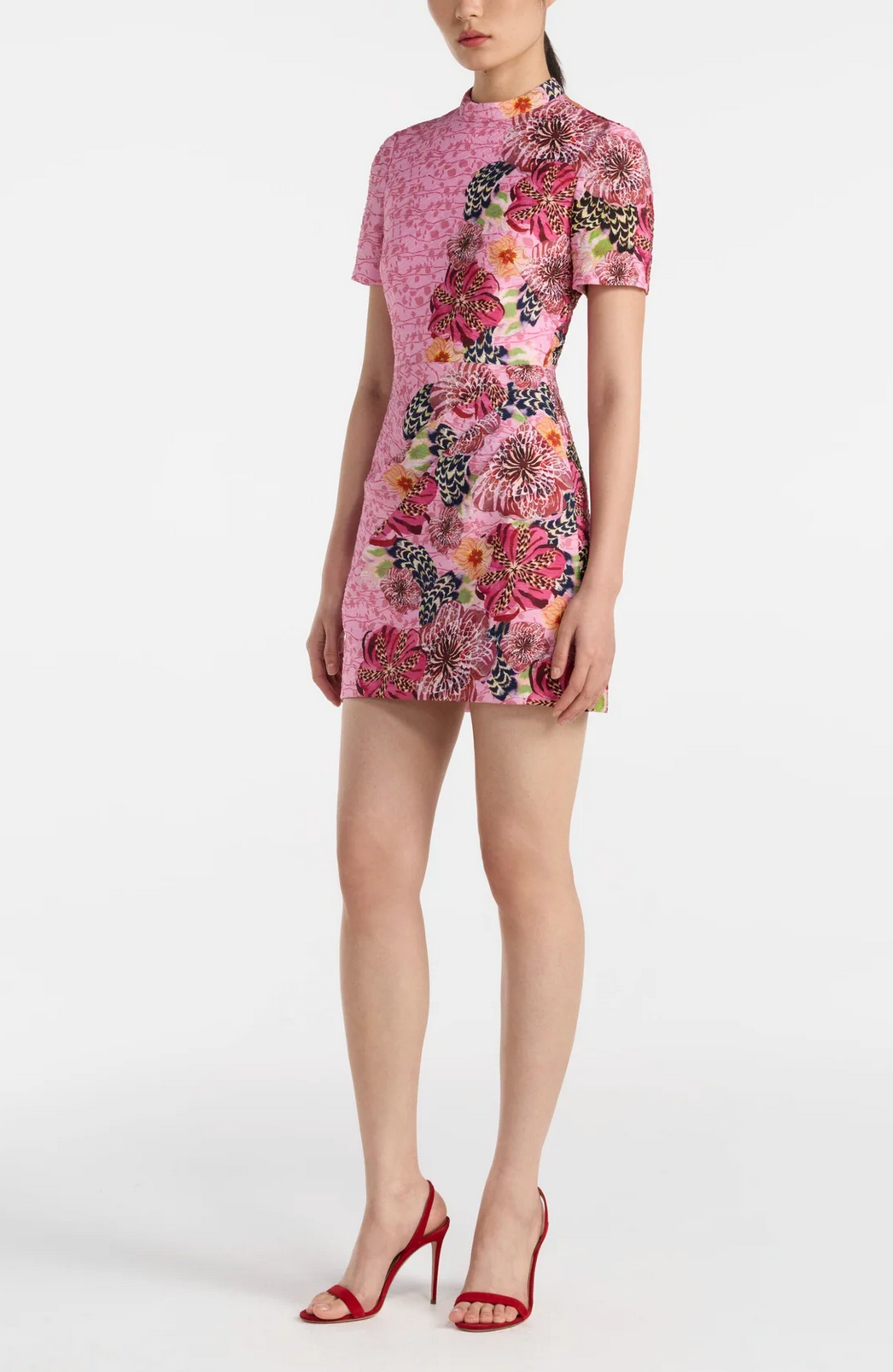 Min Dress in Bamboo Bloom-Dresses-Saloni-Bamboo Bloom-4-Mercantile Portland