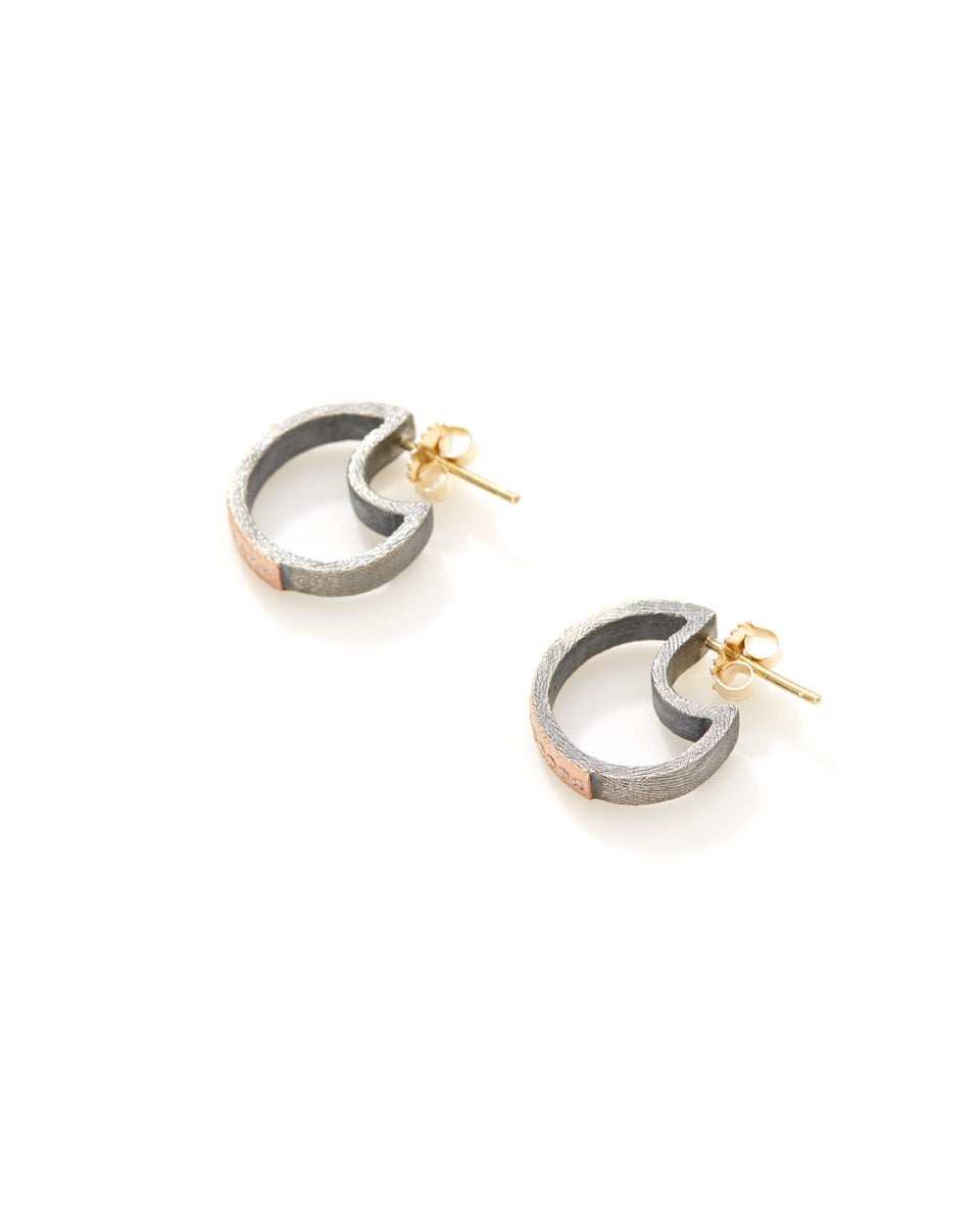 Mina Small Hoop Earrings in Rose Gold-Jewelry-Rene Escobar-Mercantile Portland