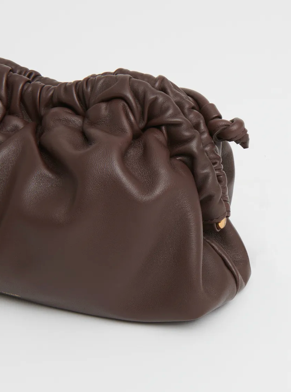 Mini Cloud Clutch in Chocolate-Handbags-Mansur Gavriel-Chocolate-OS-Mercantile Portland
