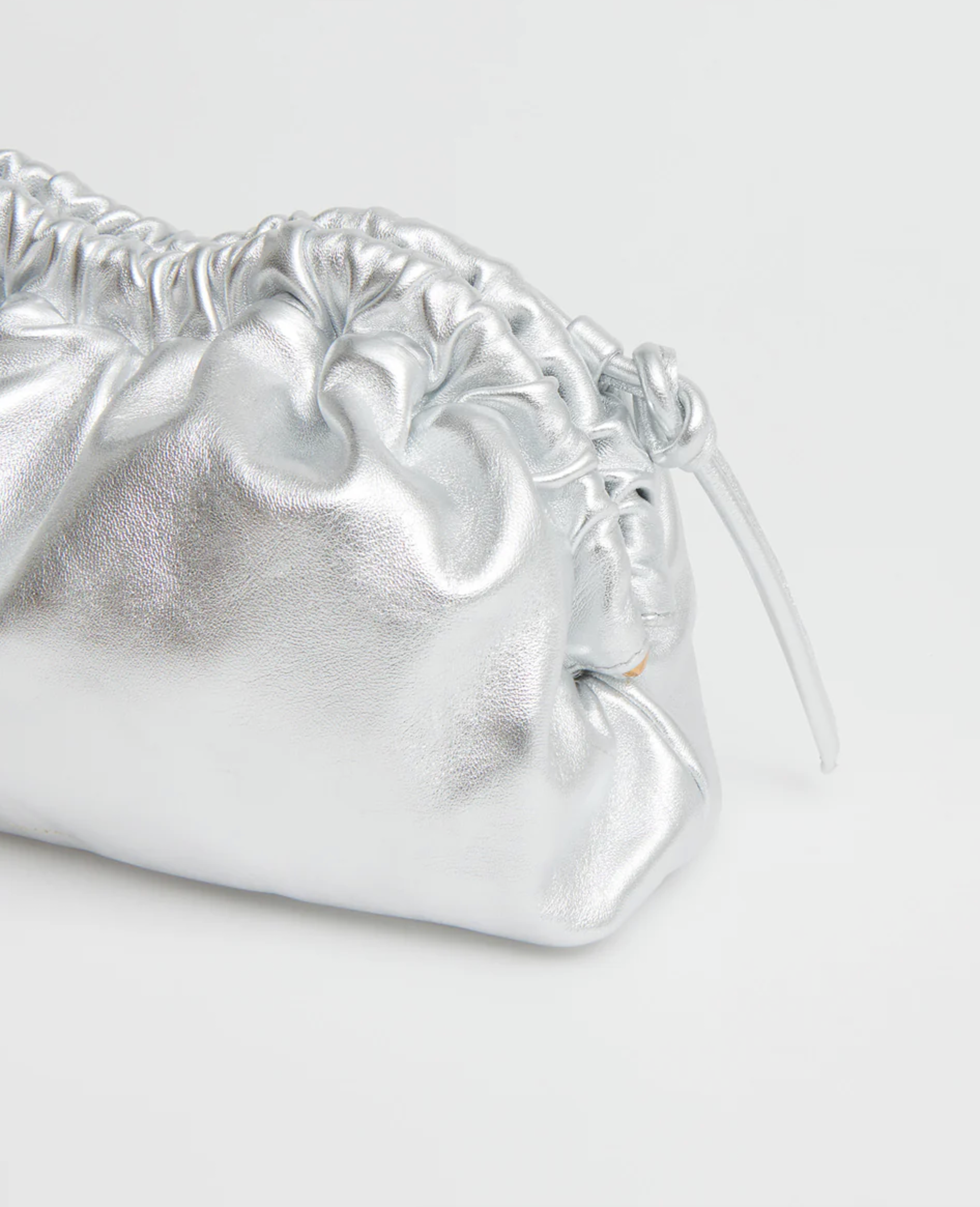 Mini Cloud Clutch in Tumbled Silver-Handbags-Mansur Gavriel-Silver-OS-Mercantile Portland