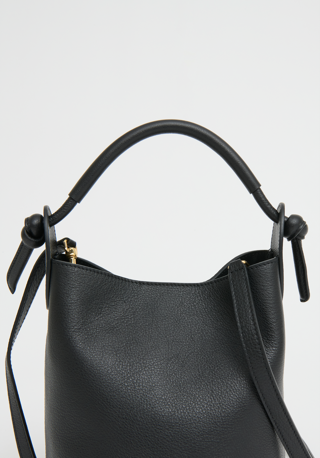 Mini Fortuna Bucket Bag in Black-Handbags-Mansur Gavriel-Black-OS-Mercantile Portland