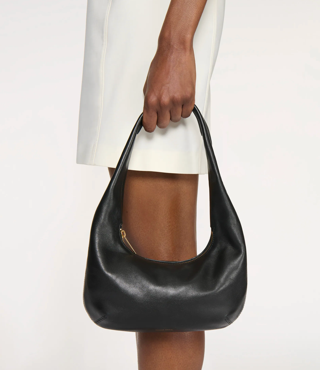 Mini Gnocchi Bag in Black Leather-Handbags-Mansur Gavriel-Black-OS-Mercantile Portland
