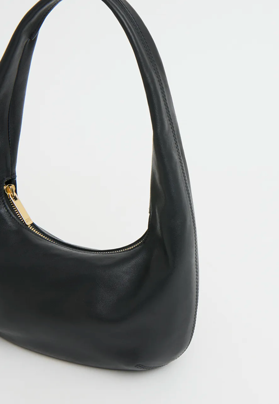 Mini Gnocchi Bag in Black Leather-Handbags-Mansur Gavriel-Black-OS-Mercantile Portland