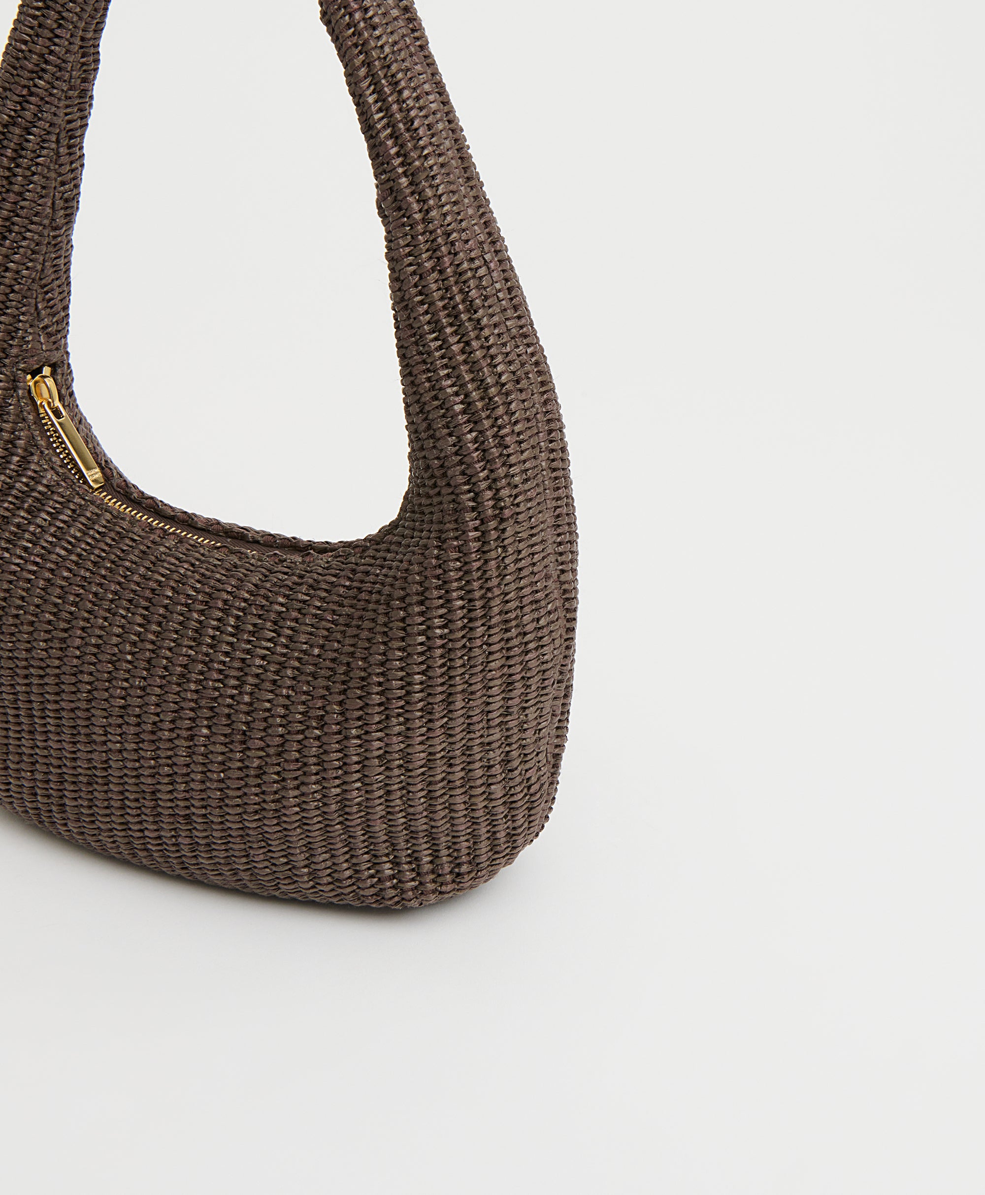 Mini Gnocchi Bag in Raffia-Handbags-Mansur Gavriel-Ebony-OS-Mercantile Portland