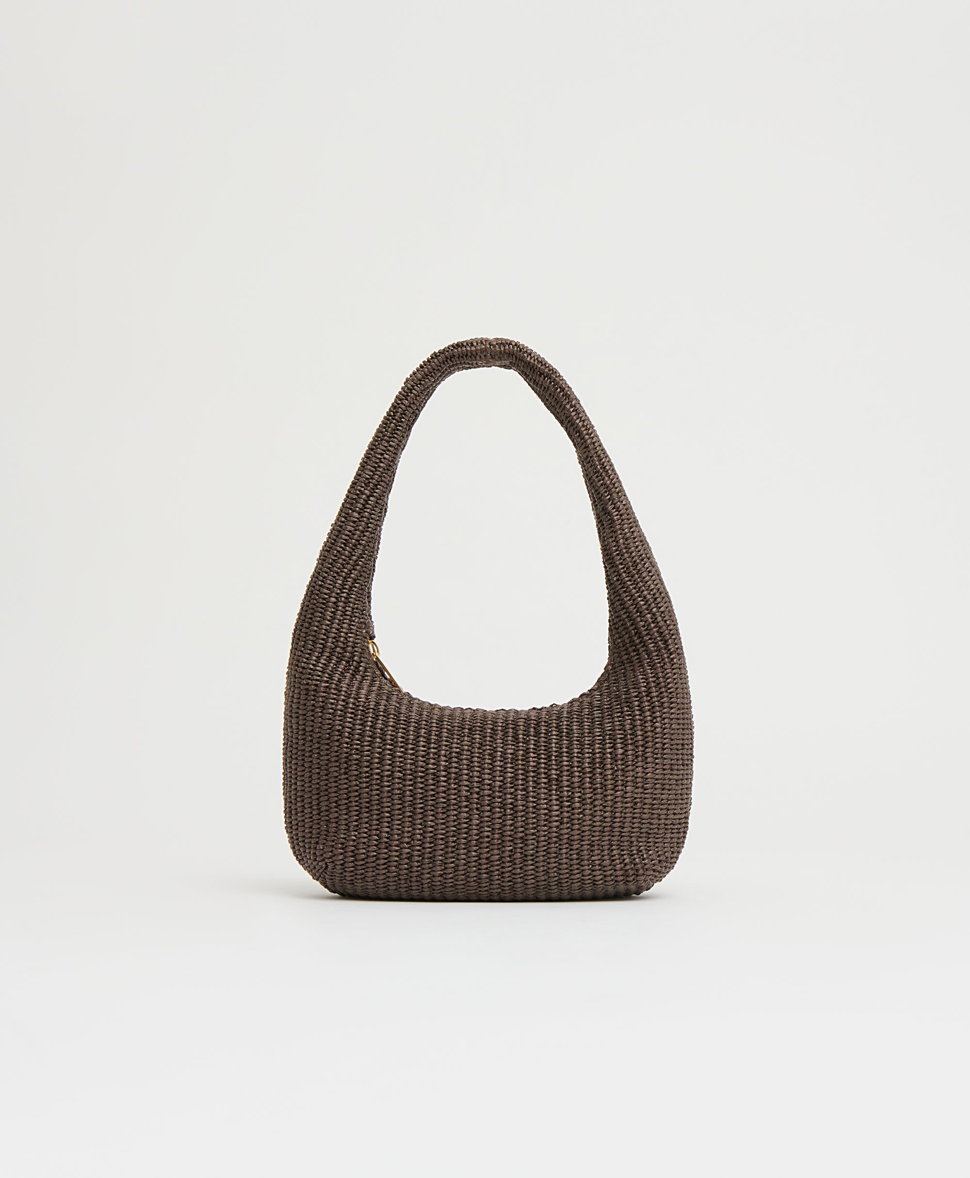 Mini Gnocchi Bag in Raffia-Handbags-Mansur Gavriel-Ebony-OS-Mercantile Portland