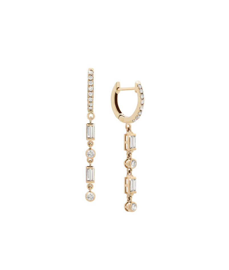 Mini Mélange Diamond Drop Earrings-Jewelry-RITIQUE-Yellow Gold-OS-Mercantile Portland