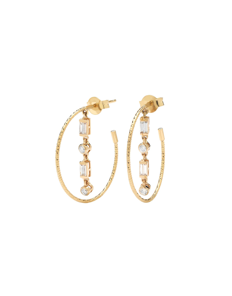 Mini Mélange Drop String Wire Hoop Earrings-Jewelry-RITIQUE-Yellow Gold-OS-Mercantile Portland