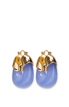 Mini Organic Hoop Earrings in Periwinkle-Jewelry-Lizzie Fortunato-Periwinkle-OS-Mercantile Portland