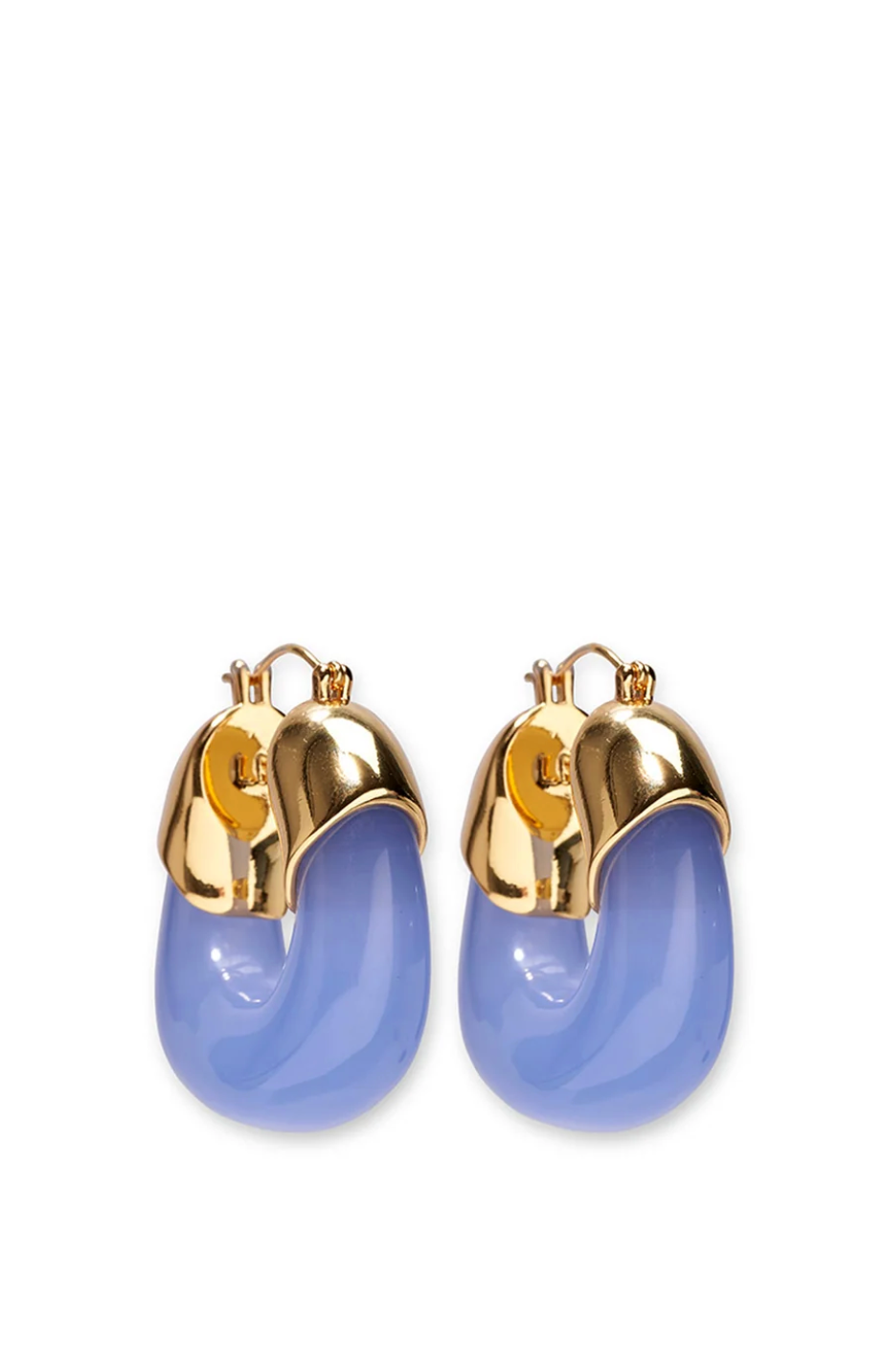 Mini Organic Hoop Earrings in Periwinkle-Jewelry-Lizzie Fortunato-Periwinkle-OS-Mercantile Portland