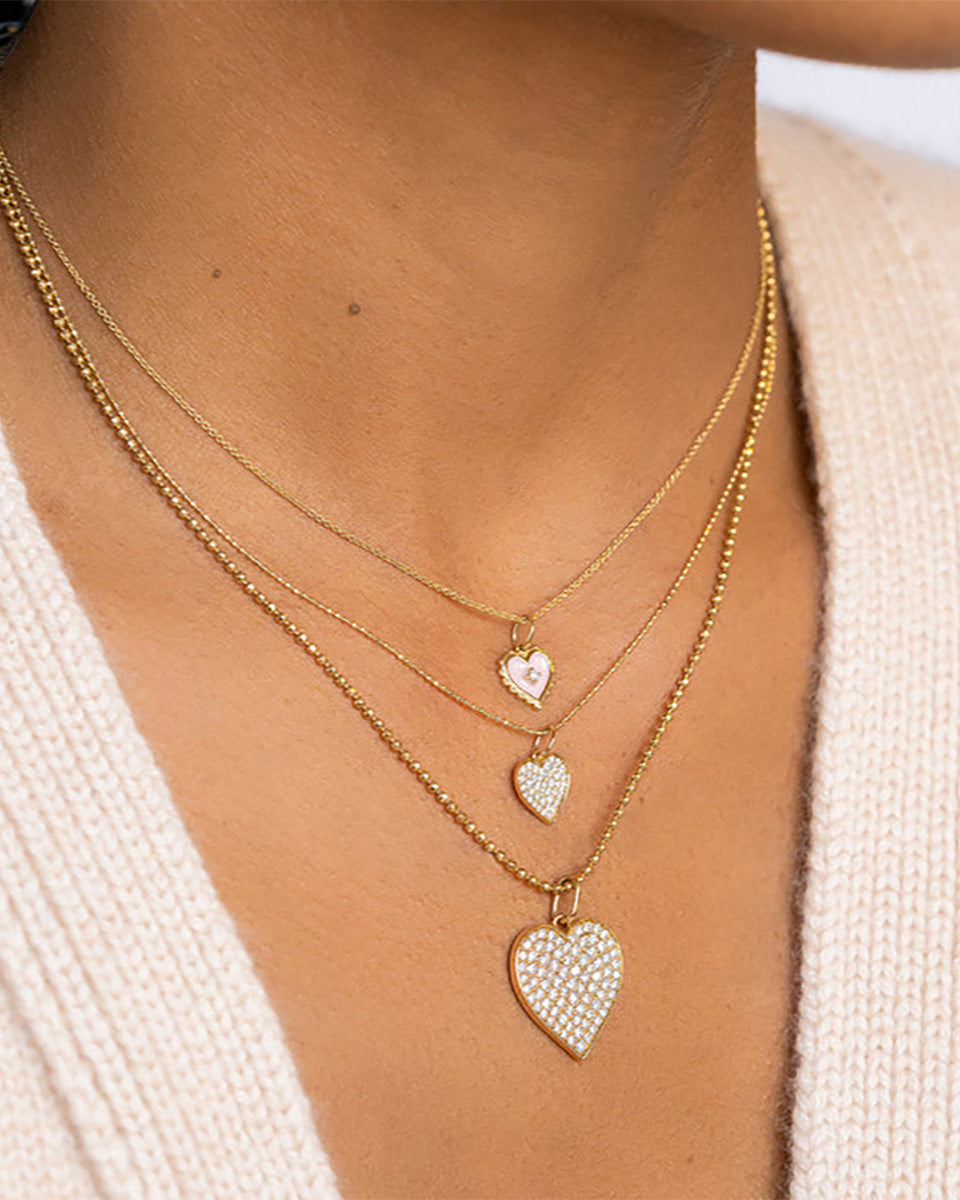 Mini Pavé Heart Charm-Jewelry-Sydney Evan-OS-Mercantile Portland