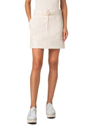 Mini Skirt-Skirts and Shorts-Akris Punto-Cashew-2-Mercantile Portland
