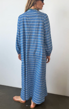 Mira Palma Cotton Voile Caftan-Dresses-Ciao Lucia-Azure-XXS-Mercantile Portland