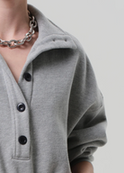 Mirelle Funnel Neck Sweatshirt in Heather Grey-Tops-Citizens of Humanity-Heather Grey-XS-Mercantile Portland