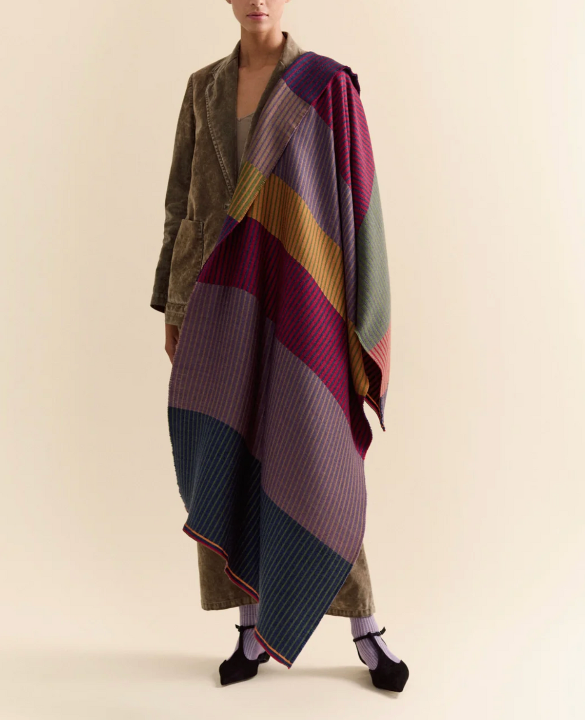 Mirna Scarf-Scarves and Wraps-TRAITS-Multi Stripe-OS-Mercantile Portland