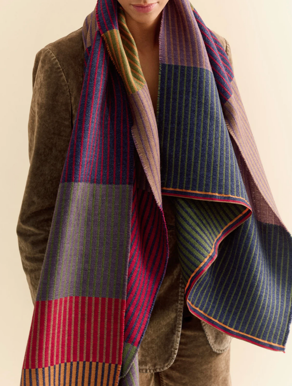 Mirna Scarf-Scarves and Wraps-TRAITS-Multi Stripe-OS-Mercantile Portland