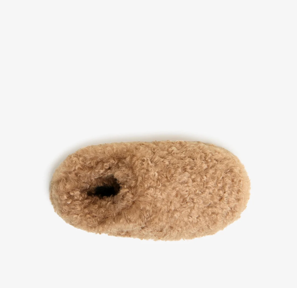 Misha Slipper in Camel Bouclette-Footwear-Apparis-Camel-8-Mercantile Portland