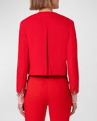 Mix Media Boucle Tweed Short Jacket-Jackets-Akris Punto-Red-2-Mercantile Portland