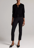 Mixed-Media Cardigan in Black-Sweaters-Vince-Black-XXS-Mercantile Portland