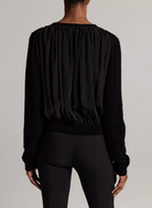 Mixed-Media Cardigan in Black-Sweaters-Vince-Black-XXS-Mercantile Portland