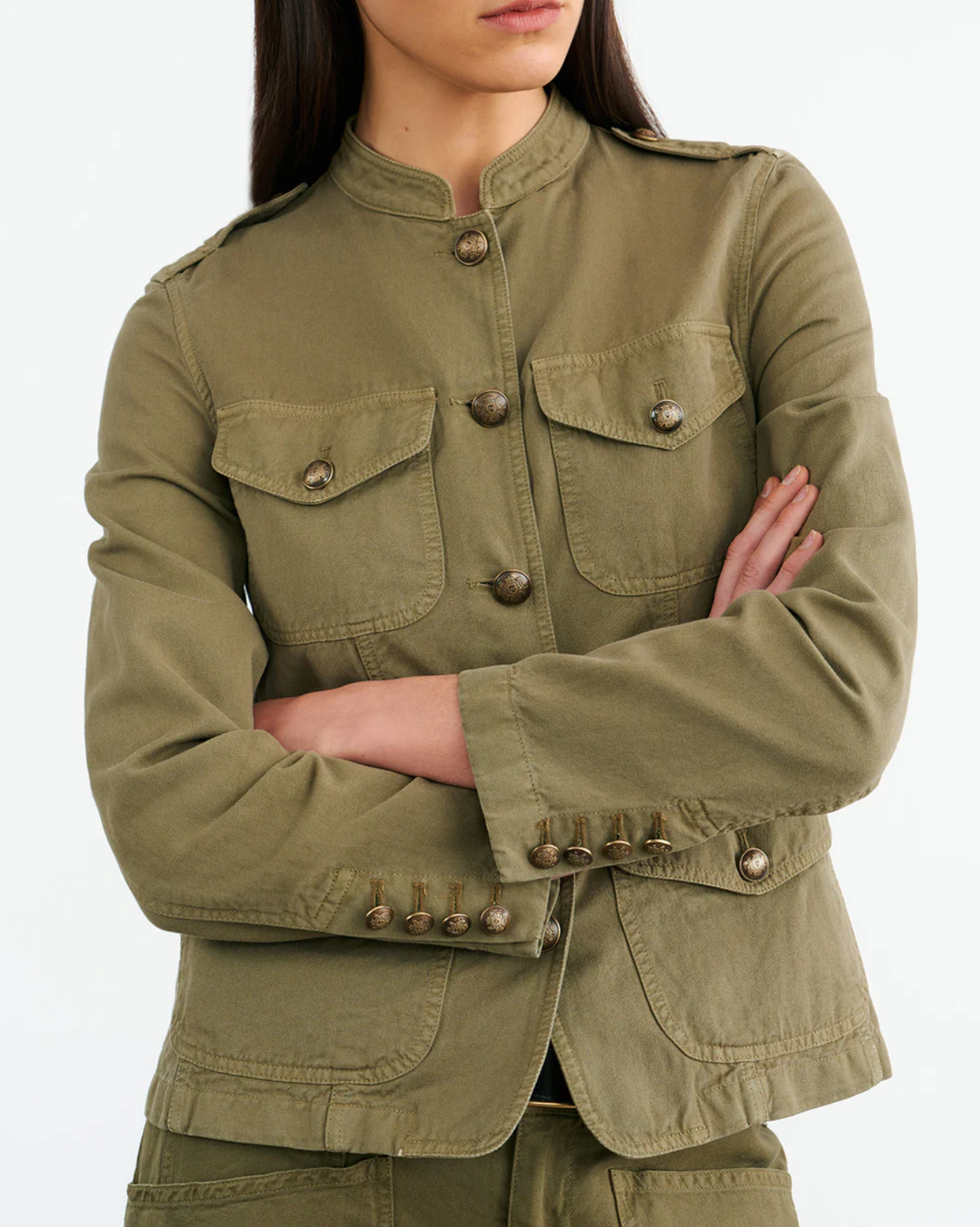 Mona Jacket-Clothing-Nili Lotan-Olive Green-S-Mercantile Portland
