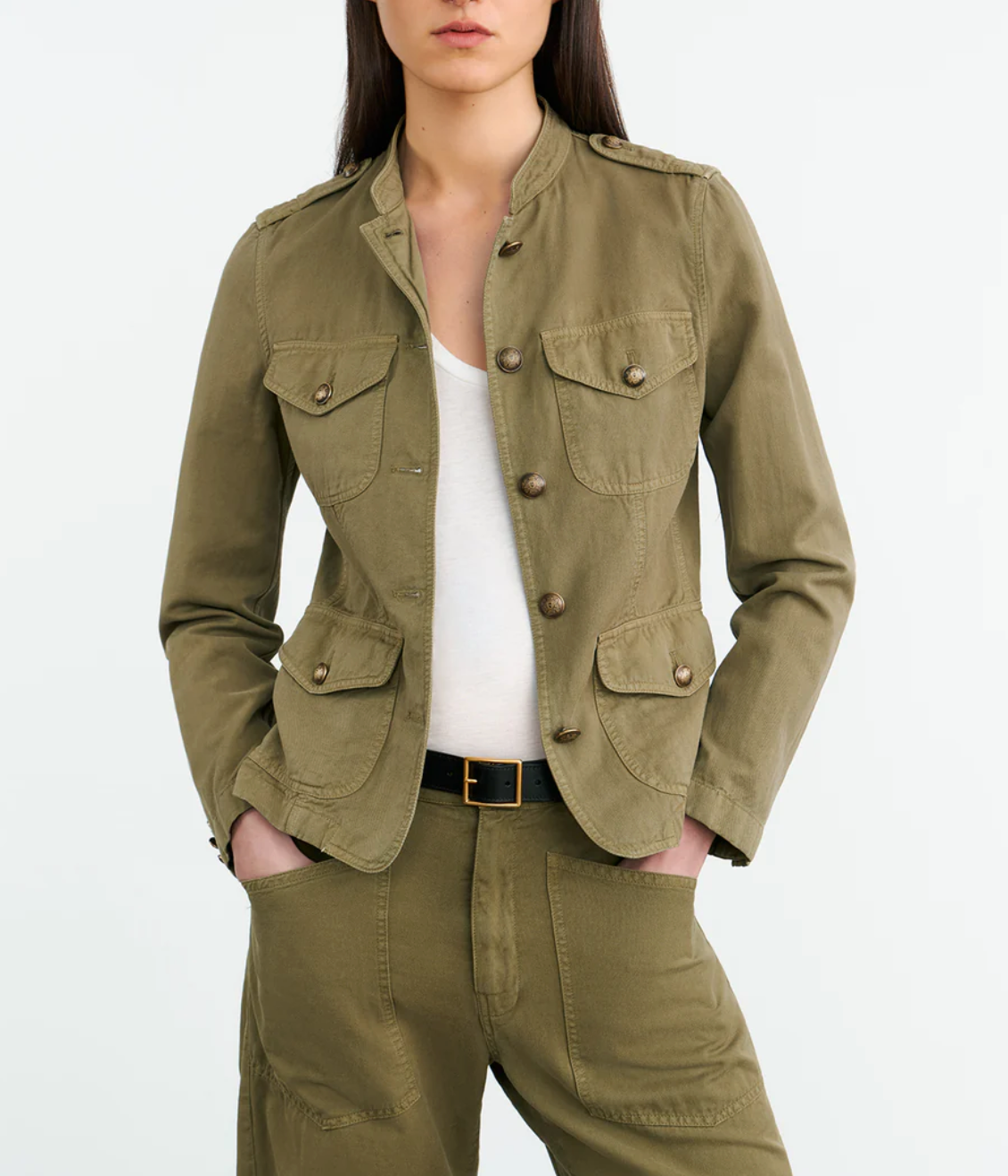 Mona Jacket-Outerwear-Nili Lotan-Olive Green-S-Mercantile Portland