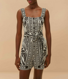 Monochrome Elegance Romper-Clothing-Farm Rio-Off White-XXS-Mercantile Portland