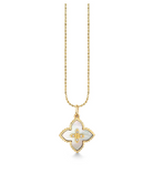 Moroccan Flower on 18" Gold Chain-Jewelry-Sydney Evan-Yellow Gold-OS-Mercantile Portland