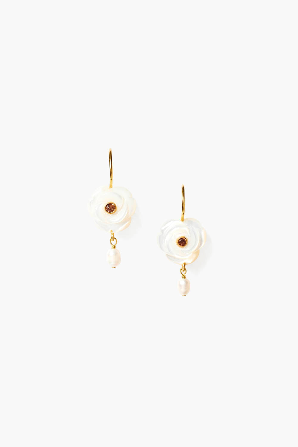 Mother of Pearl Flower Drop Earring-Jewelry-Chan Luu-Pearl-OS-Mercantile Portland