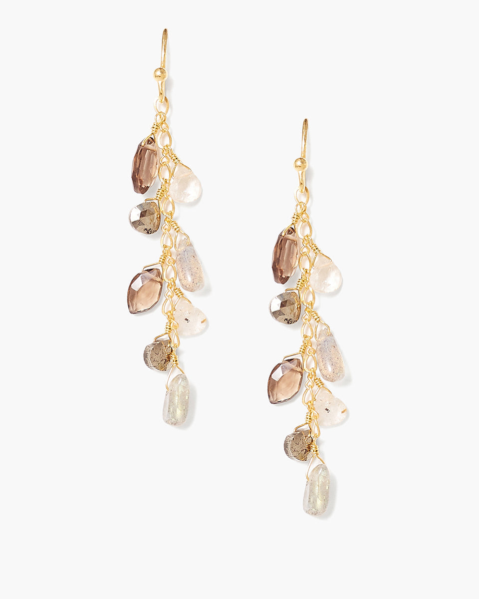 Multi Bead Drop Earring in Labradorite Mix-Jewelry-Chan Luu-OS-Mercantile Portland