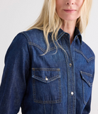 Mustang Sally with Snaps-Shirts-TWP-Dark Stone-XS-Mercantile Portland
